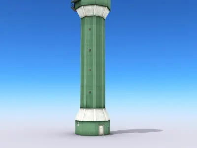 Weather Radar Tower Low-poly 3D model