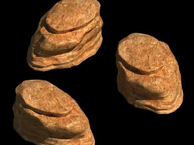 Desert - Mountain - Wind Stone 08 3D model