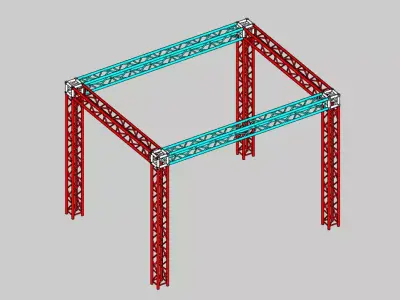 Square Truss 290mm System 3D model