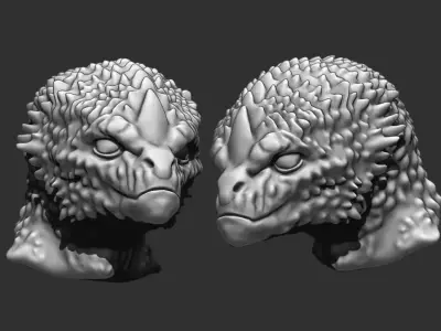 Alien Bust 10 - 3D Printable Model - STL File Ready for Printing 3D print model