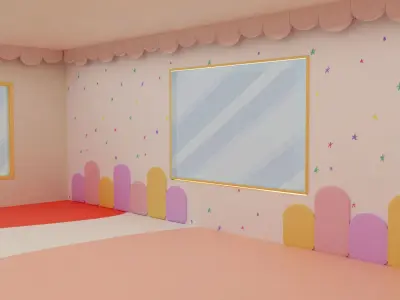 Children Room Interior Low-poly 3D model