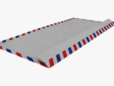 Air Mail Window Envelope Size DL Style WALLET 3D model