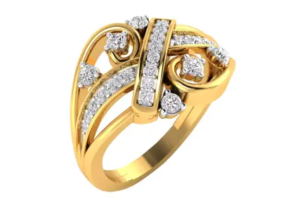 Women Ring Render 3dm STL MTL SLC JCD OBJ FBX Details 3D print model 4