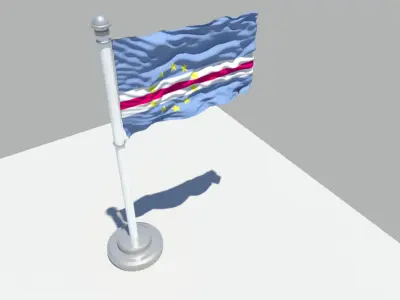 Cape Verde flag 3D model