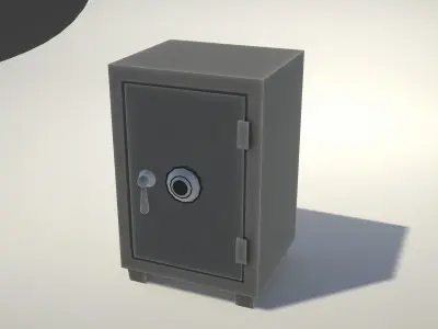 Old Vintage Safe Low-poly 3D model