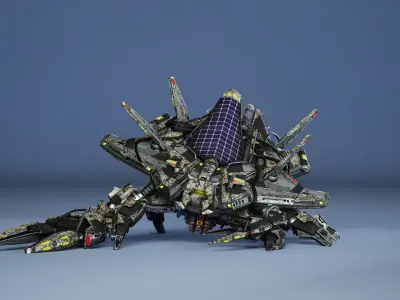 Sci-Fi Crab Low-poly 3D model