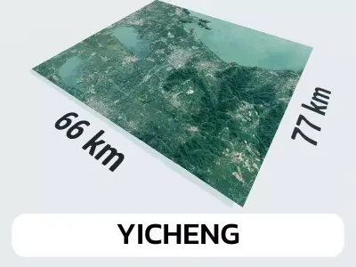 Yicheng China City Landscape 3D Model 3D model