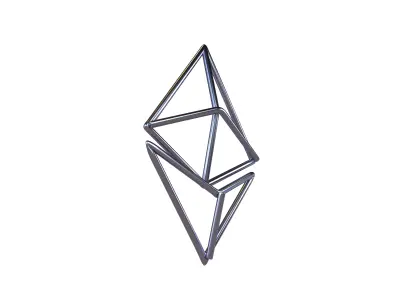 Neon Ethereum v1 004 Low-poly 3D model