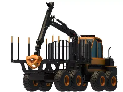 Forwarder Forestry Vehicle 3D model