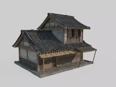 Asian Ancient Architecture Store 3D model