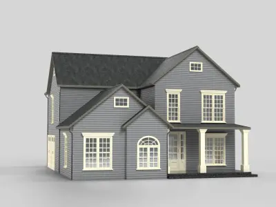 British House Design 03T2 Low-poly 3D model