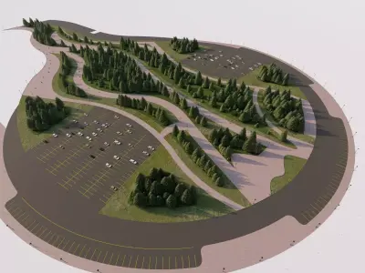 public park-Private Park Landscape Urban 3D model