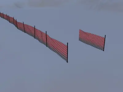 Low-Poly Orange fence Texture