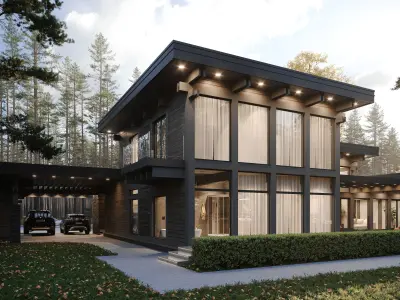 House in the forest 2 Low-poly 3D model