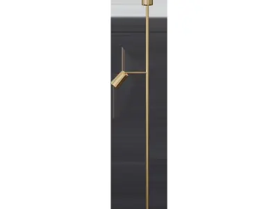 FLUGBO Floor lamp reading lamp  yellow copper  glass 3D model