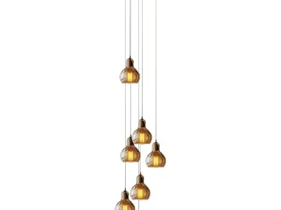 1 Light Contemporary Pendant Lighting Fixtures 3D model