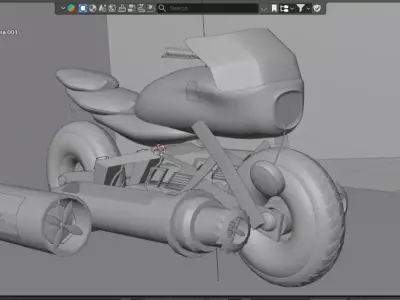 sci-fi bike model 3D model