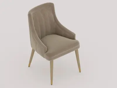 chair set and club table 3D model