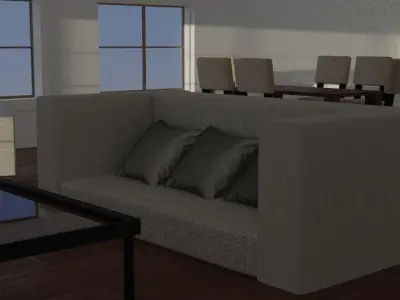 House design exterior and interior 3D model