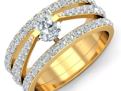  Elegant Engagement Ring 3D print model
