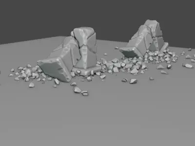 Broken Column Free 3D model