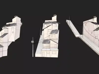 House 07 Low-poly 3D model