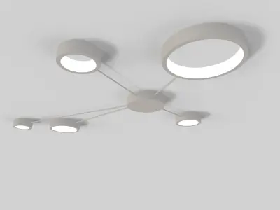 Circles ceiling lamp 3D model