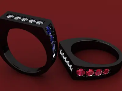 men fashion ring 3D print model purchase