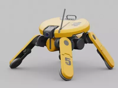 PLANET EXPLORER DROID rigged 3D model