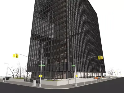 house Chicago lowpoly Low-poly 3D model