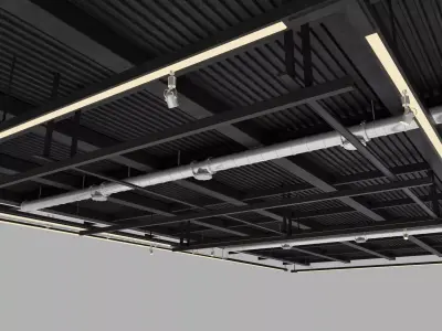 Ceiling Ventilation Pipes 20 3D model