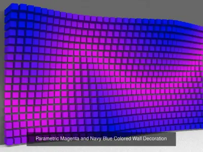 Parametric Colored Wall Decorations 3D Model Pack