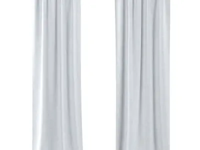 Curtains 133 Westelm Cotton Lustre Velvet Blackout Curtain 3D model