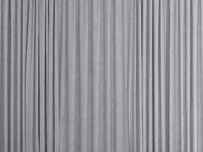 Animated curtain and tulle 1 3D model