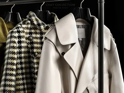 Coats and shoes 3D model