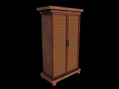 Cabinet Game Ready Low-Poly Low-poly 3D model