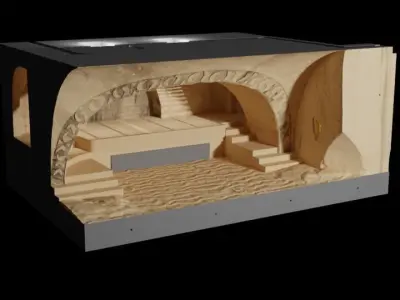 Jabbas Throne Room - Set 2 - Throne Area  1-6 scale Hottoys 3D print model