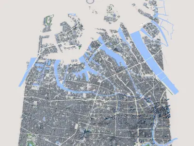 Osaka City Japan 3D model