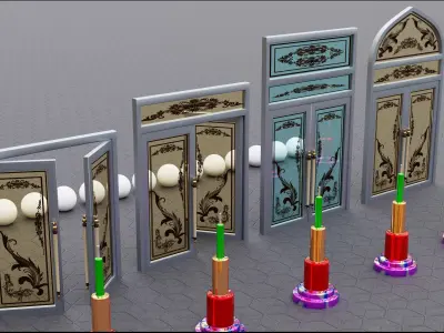 nice decorative doors 3D model