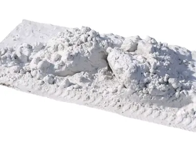 Large boulders of snow 3D model