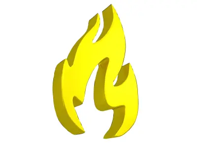 Fire Symbol v3 013 Low-poly 3D model