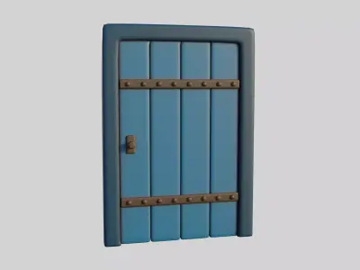 Cartoon Door 16a 3D model
