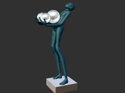 Art Sculpture Floor Lamp 3D print model