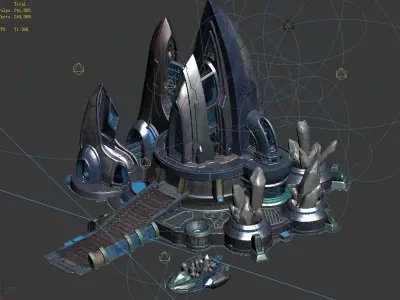 Future World - Crystal Energy - Architecture 3D model