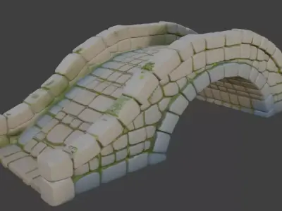 Stone Bridge 3d Model 3D model