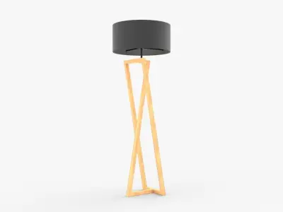 Modern Floor Lamp  Low-poly 3D model