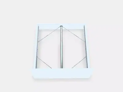 MALM Bed frame high 1 Low-poly 3D model