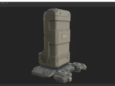 model528-scifi Energy tank 3D model