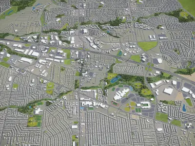 Allen - City 3D Model Low-poly 3D model