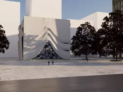 Architectural Box Marvel Low-poly 3D model